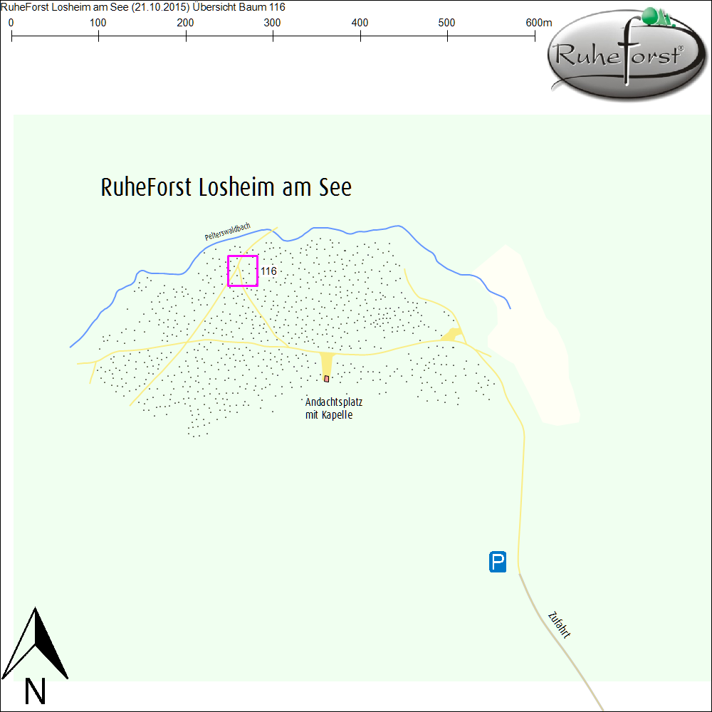 Übersichtskarte zu Baum 116