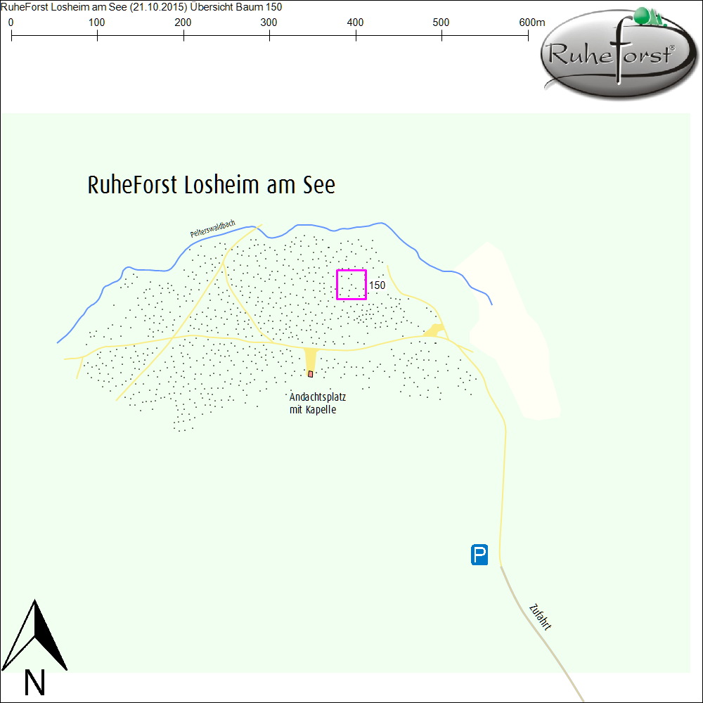 Übersichtskarte zu Baum 150