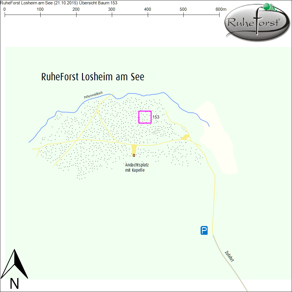 Übersichtskarte zu Baum 153