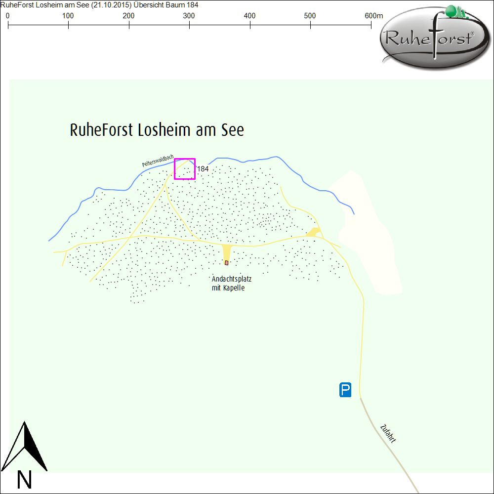 Übersichtskarte zu Baum 184