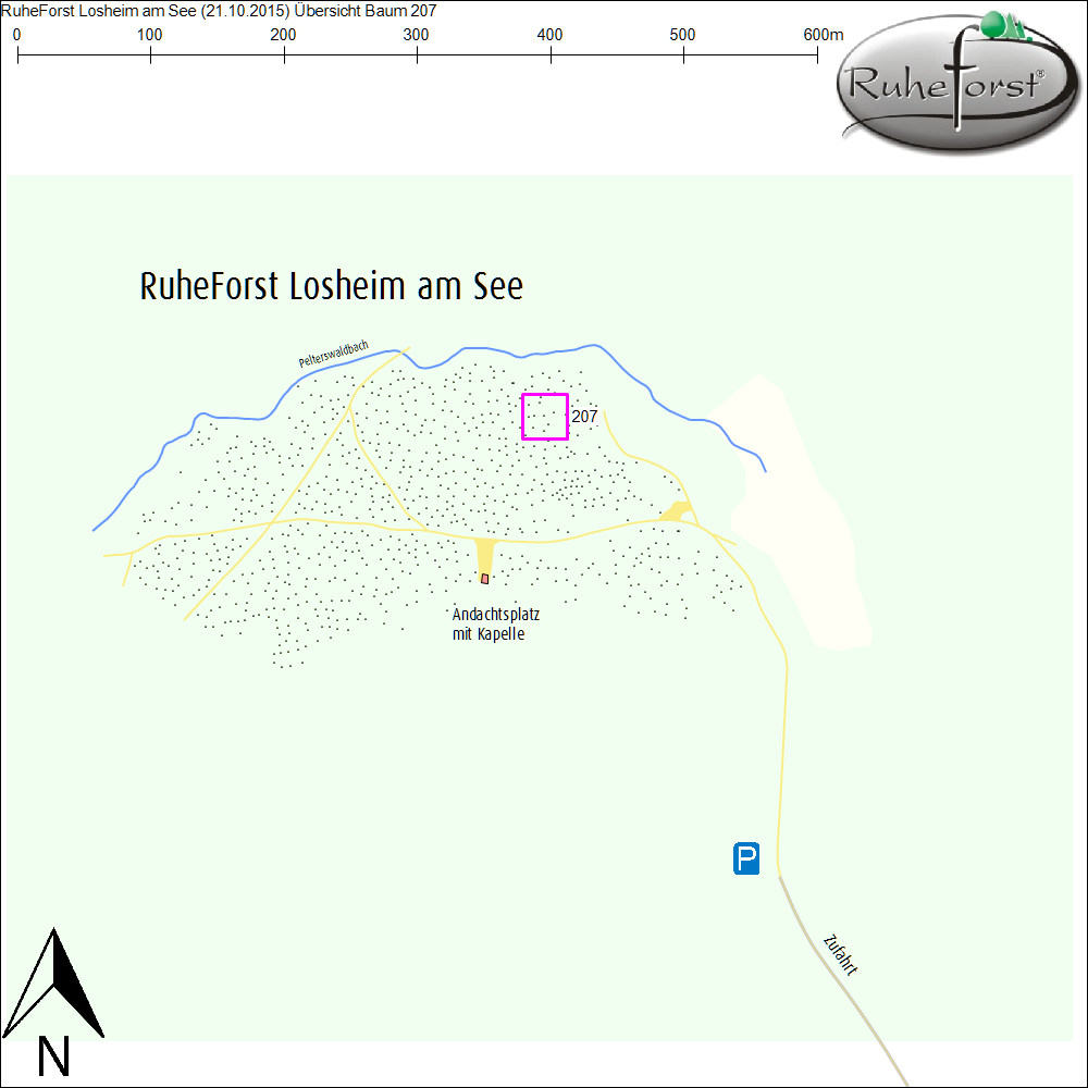 Übersichtskarte zu Baum 207