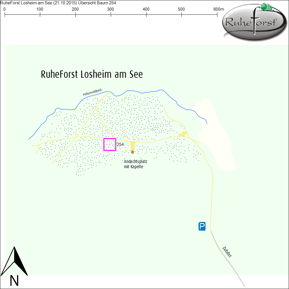 Übersichtskarte zu Baum 254