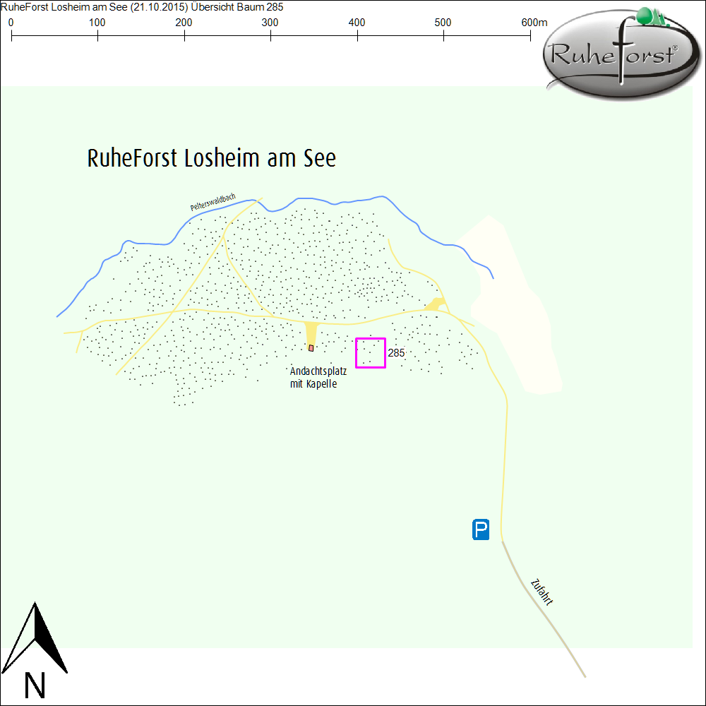 Übersichtskarte zu Baum 285