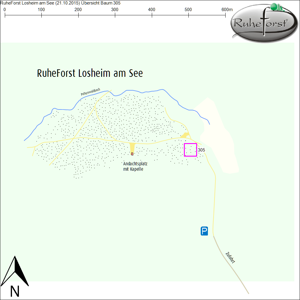 Übersichtskarte zu Baum 305