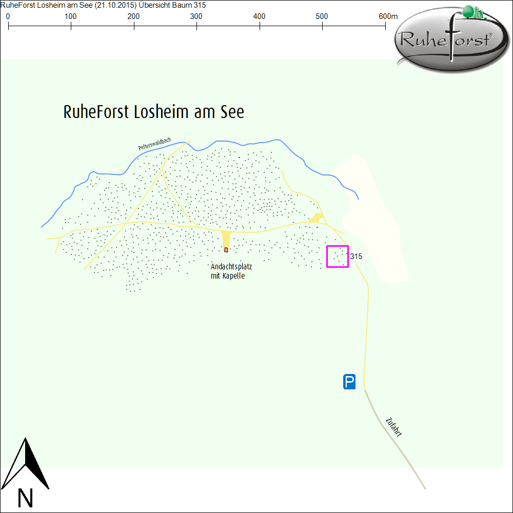 Übersichtskarte zu Baum 315