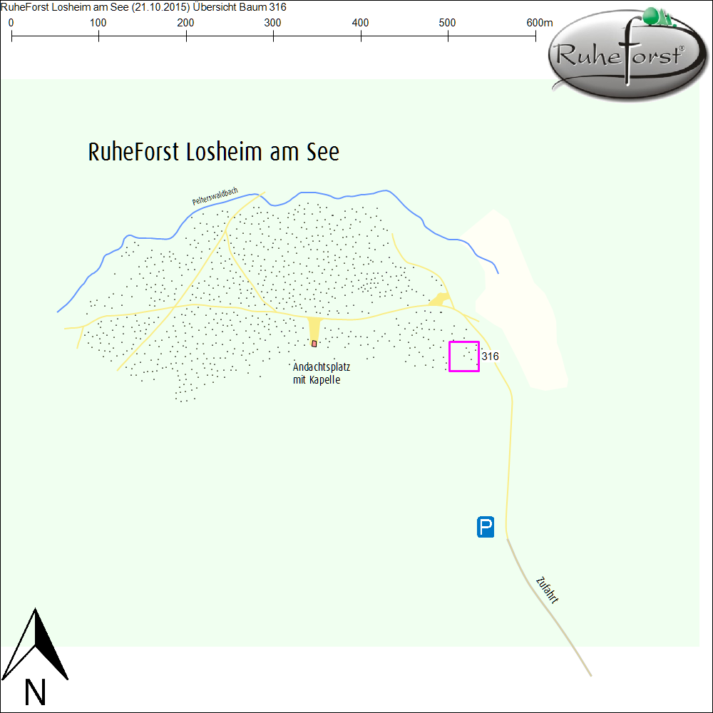 Übersichtskarte zu Baum 316