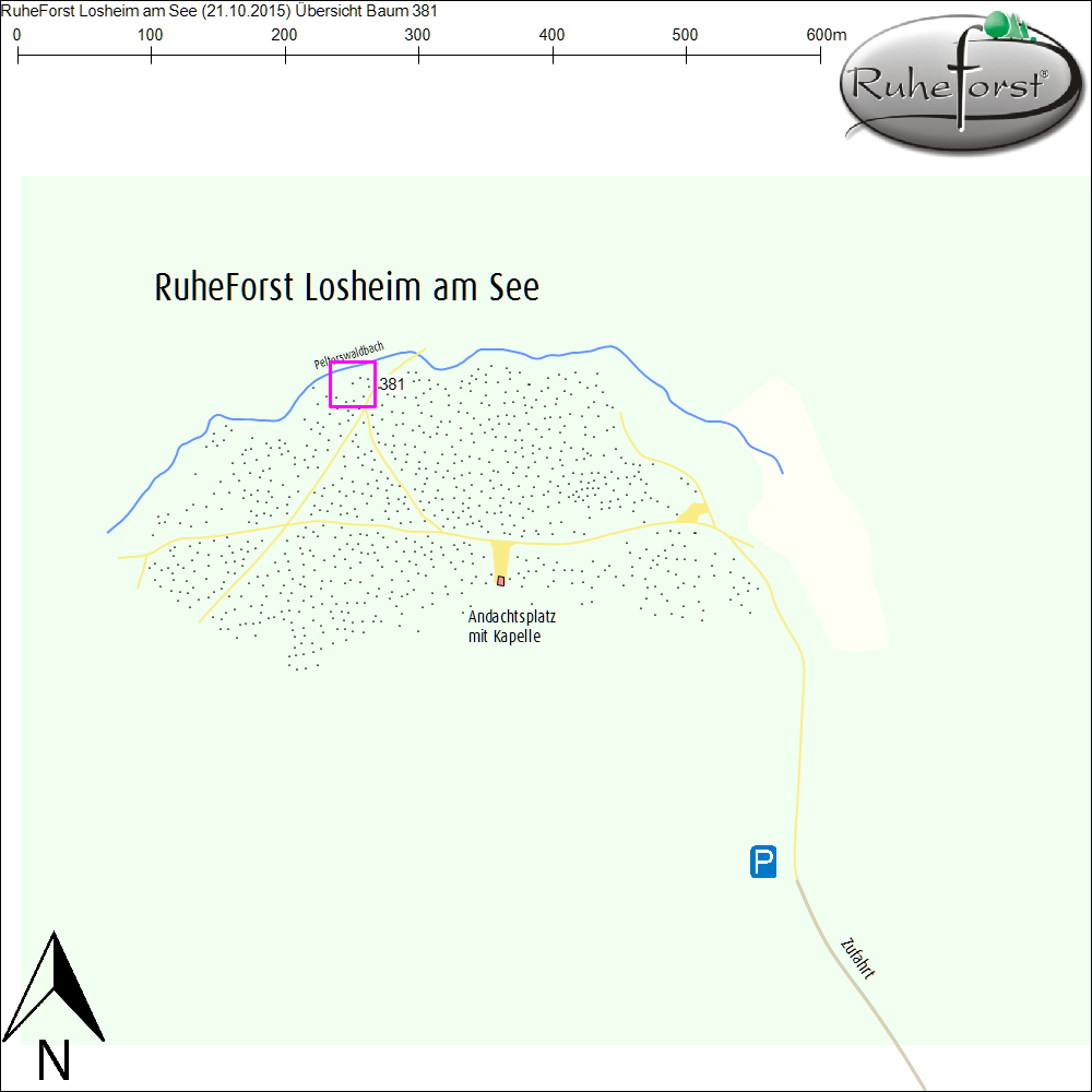 Übersichtskarte zu Baum 381