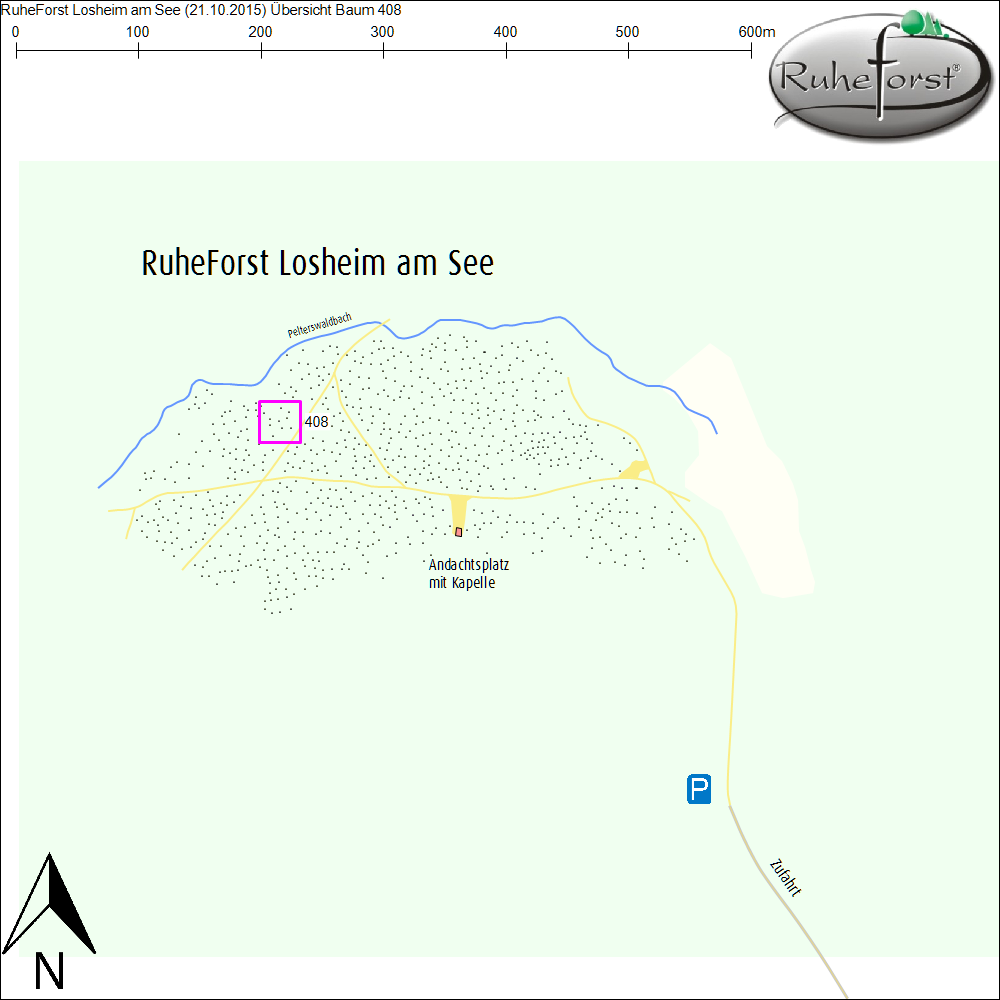 Übersichtskarte zu Baum 408