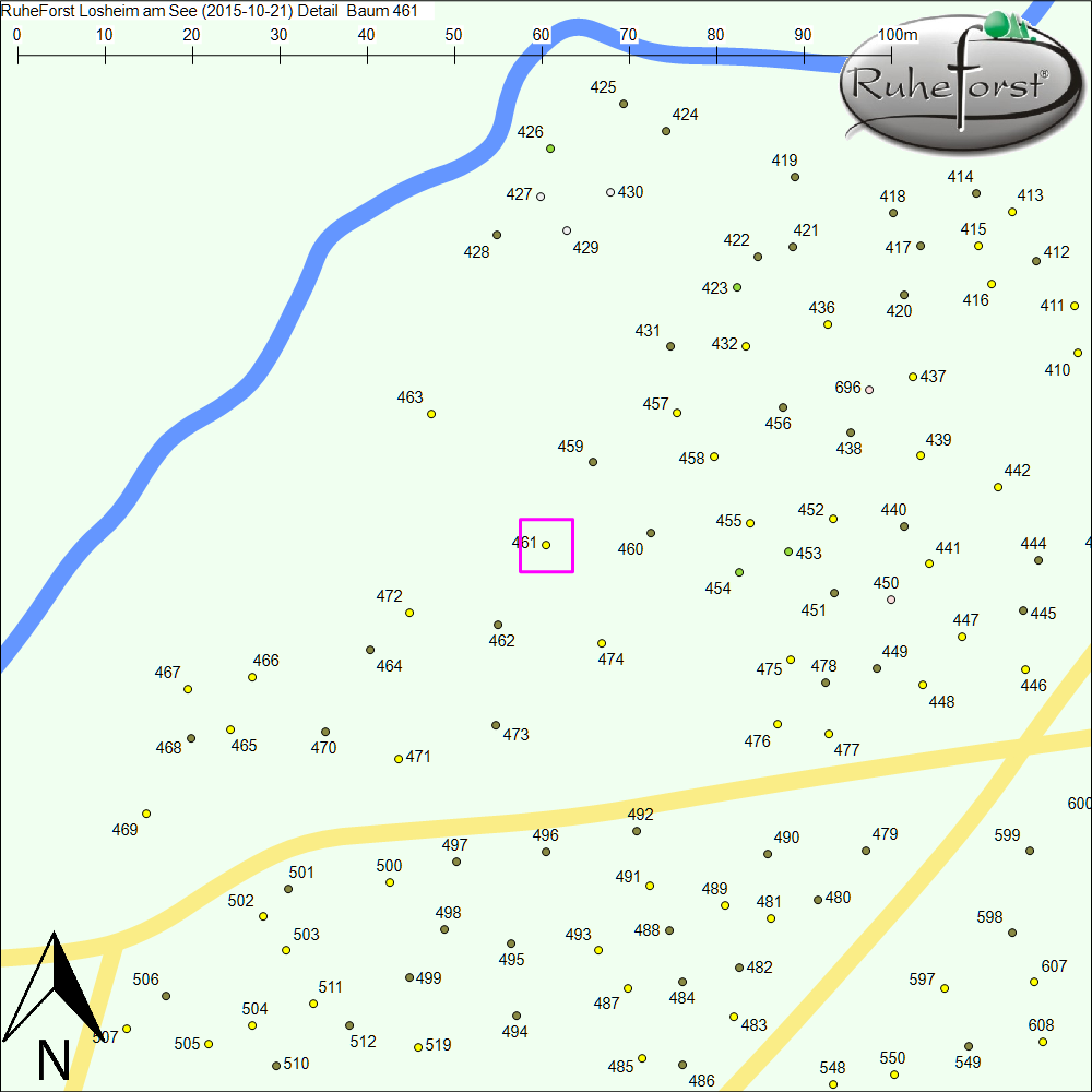 Detailkarte zu Baum 461