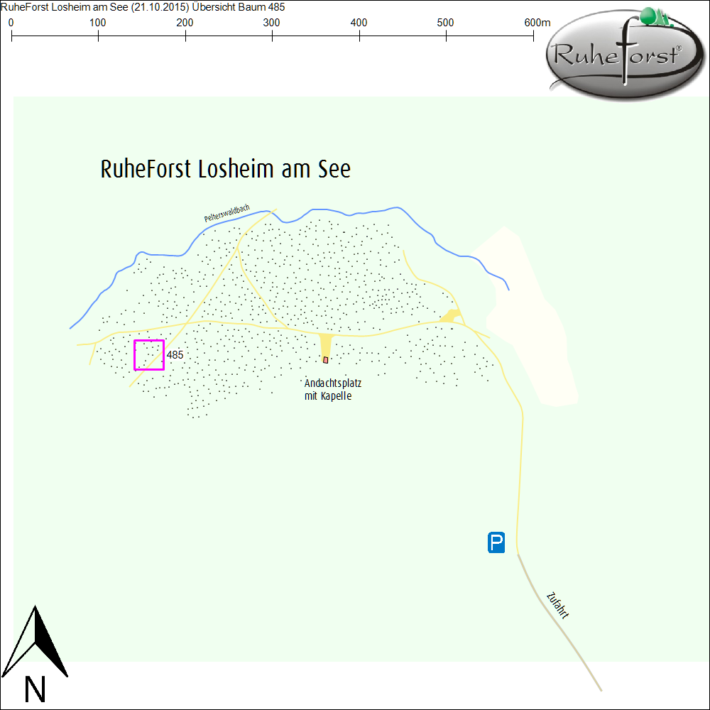 Übersichtskarte zu Baum 485