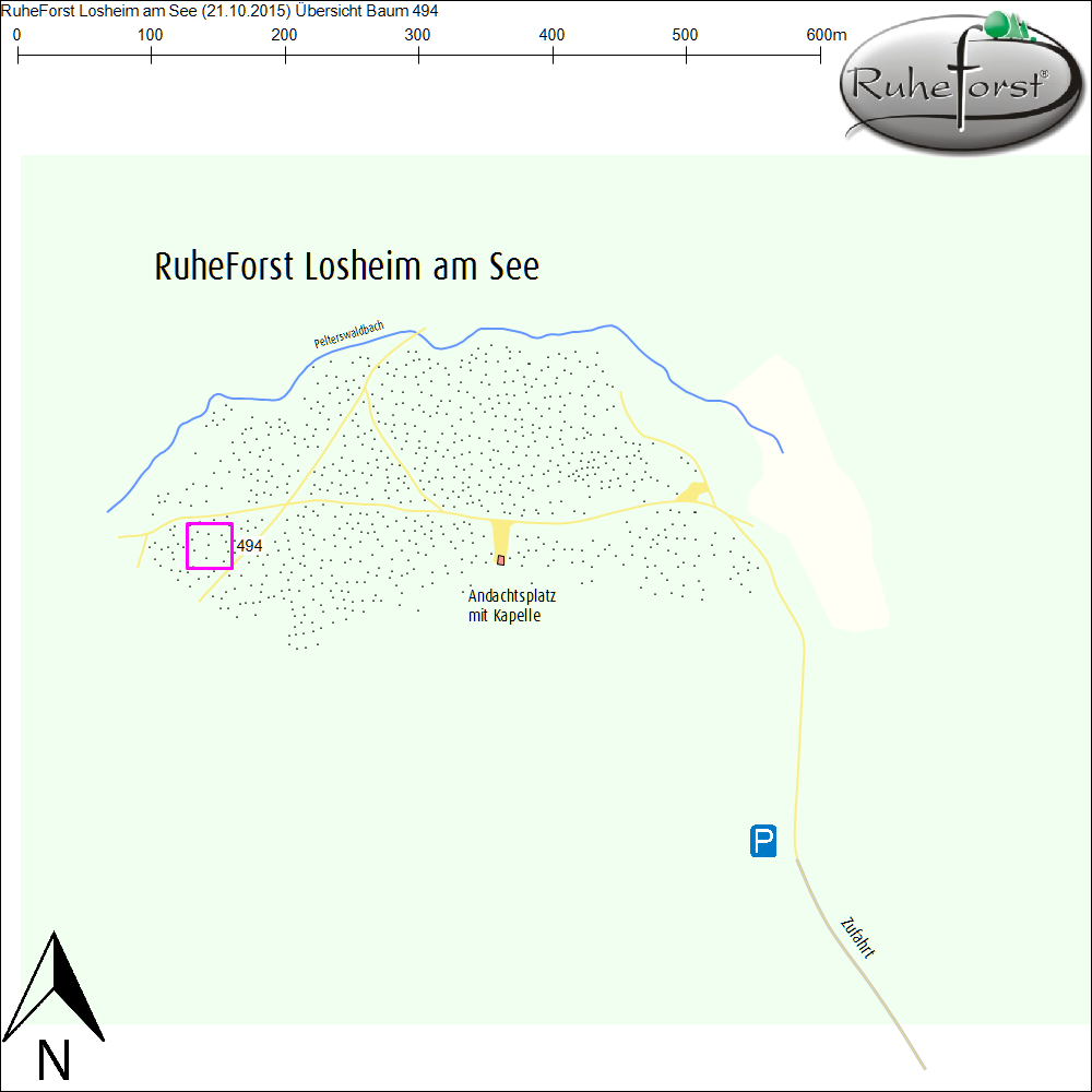 Übersichtskarte zu Baum 494