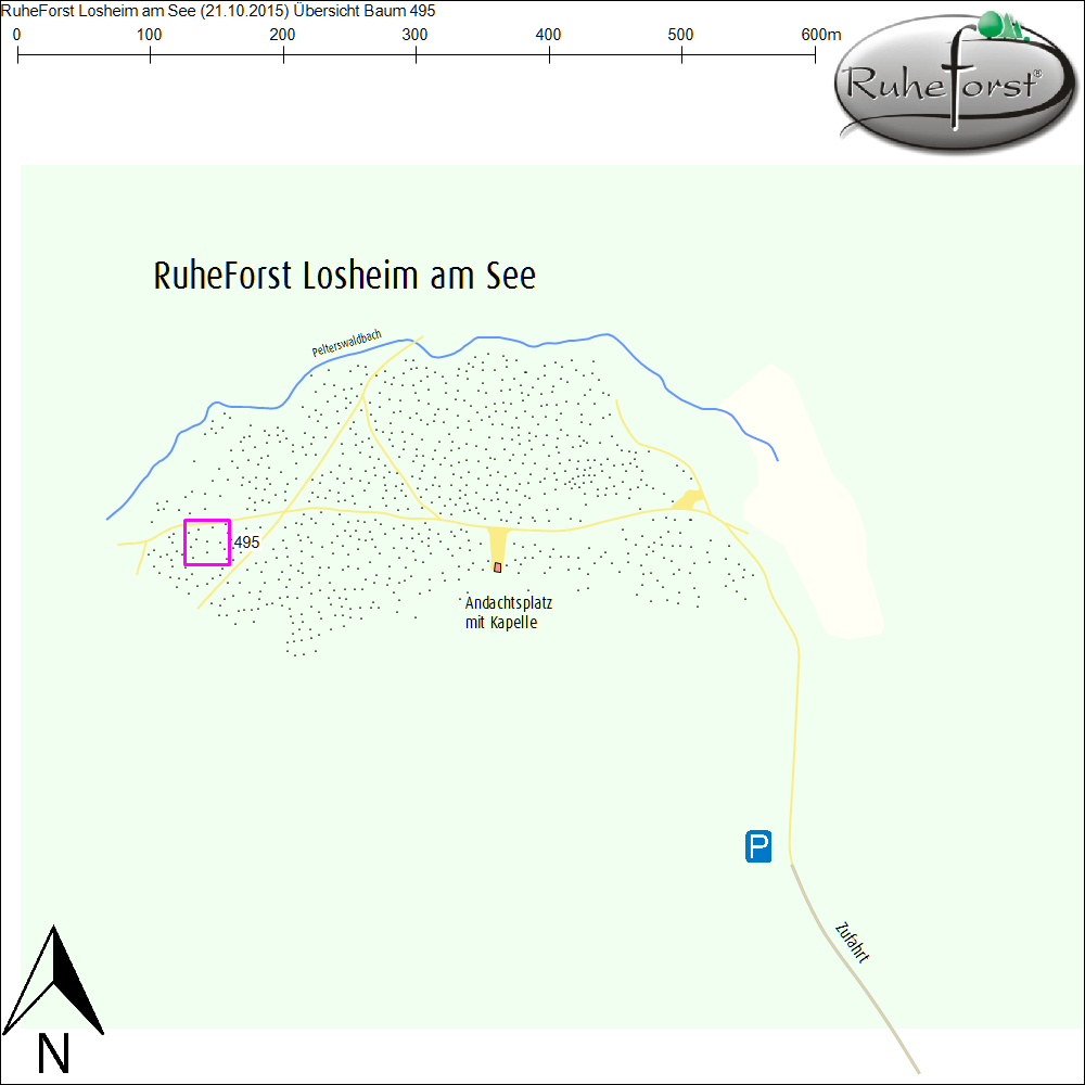 Übersichtskarte zu Baum 495