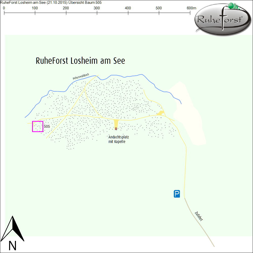 Übersichtskarte zu Baum 505