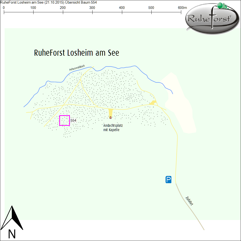 Übersichtskarte zu Baum 554