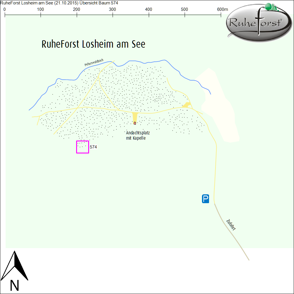 Übersichtskarte zu Baum 574