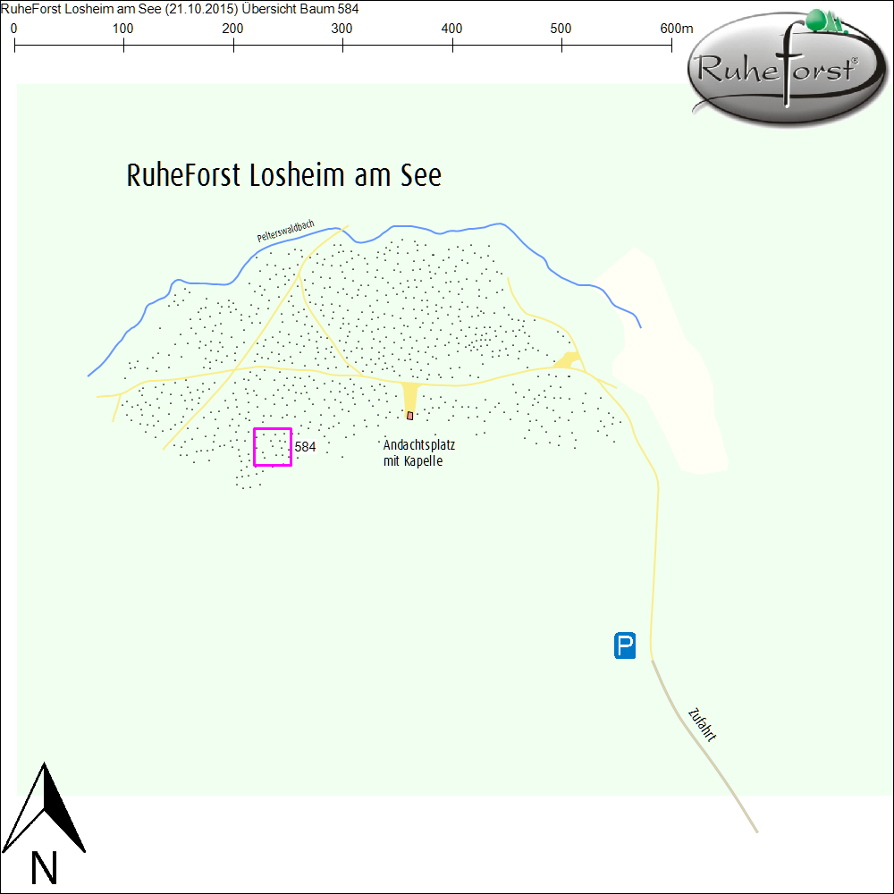 Übersichtskarte zu Baum 584