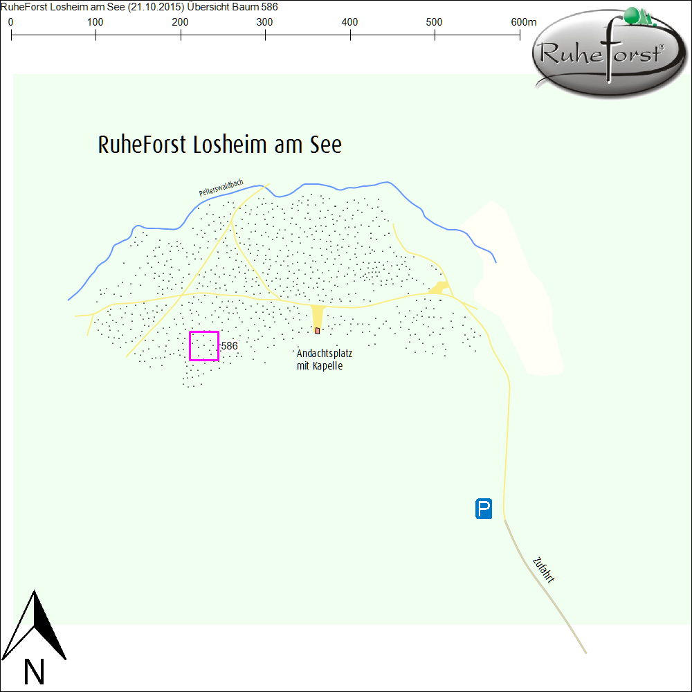 Übersichtskarte zu Baum 586