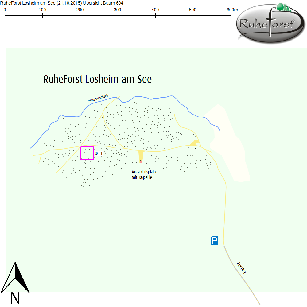 Übersichtskarte zu Baum 604