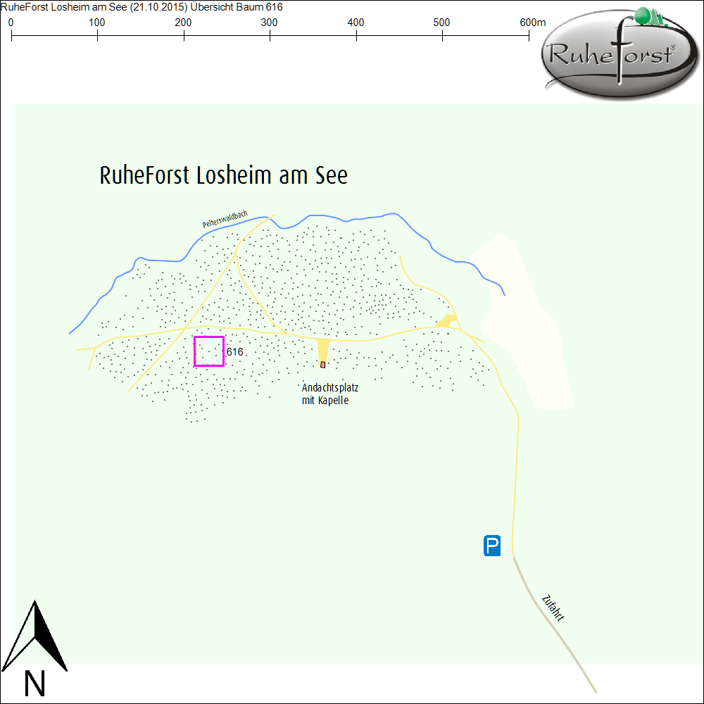 Übersichtskarte zu Baum 616