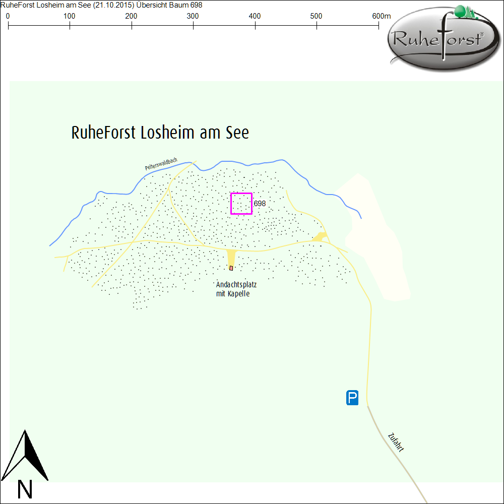 Übersichtskarte zu Baum 698