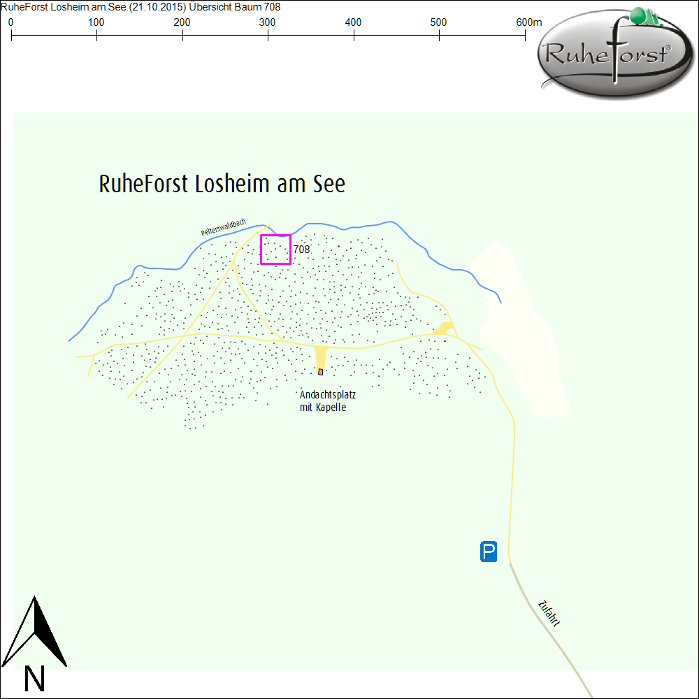 Übersichtskarte zu Baum 708