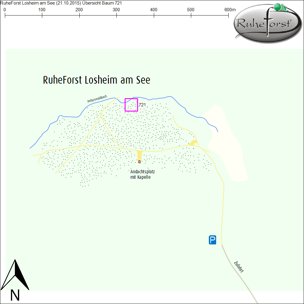 Übersichtskarte zu Baum 721