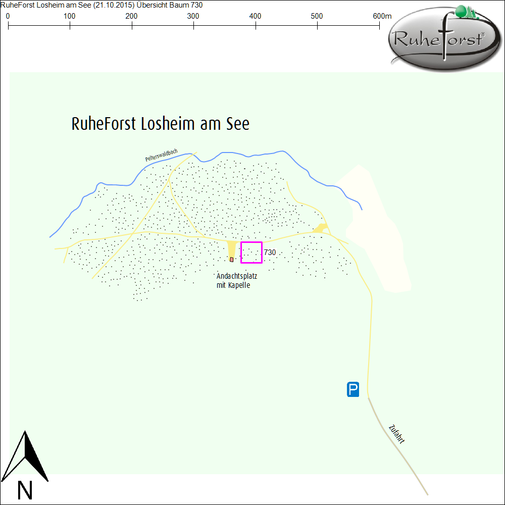 Übersichtskarte zu Baum 730