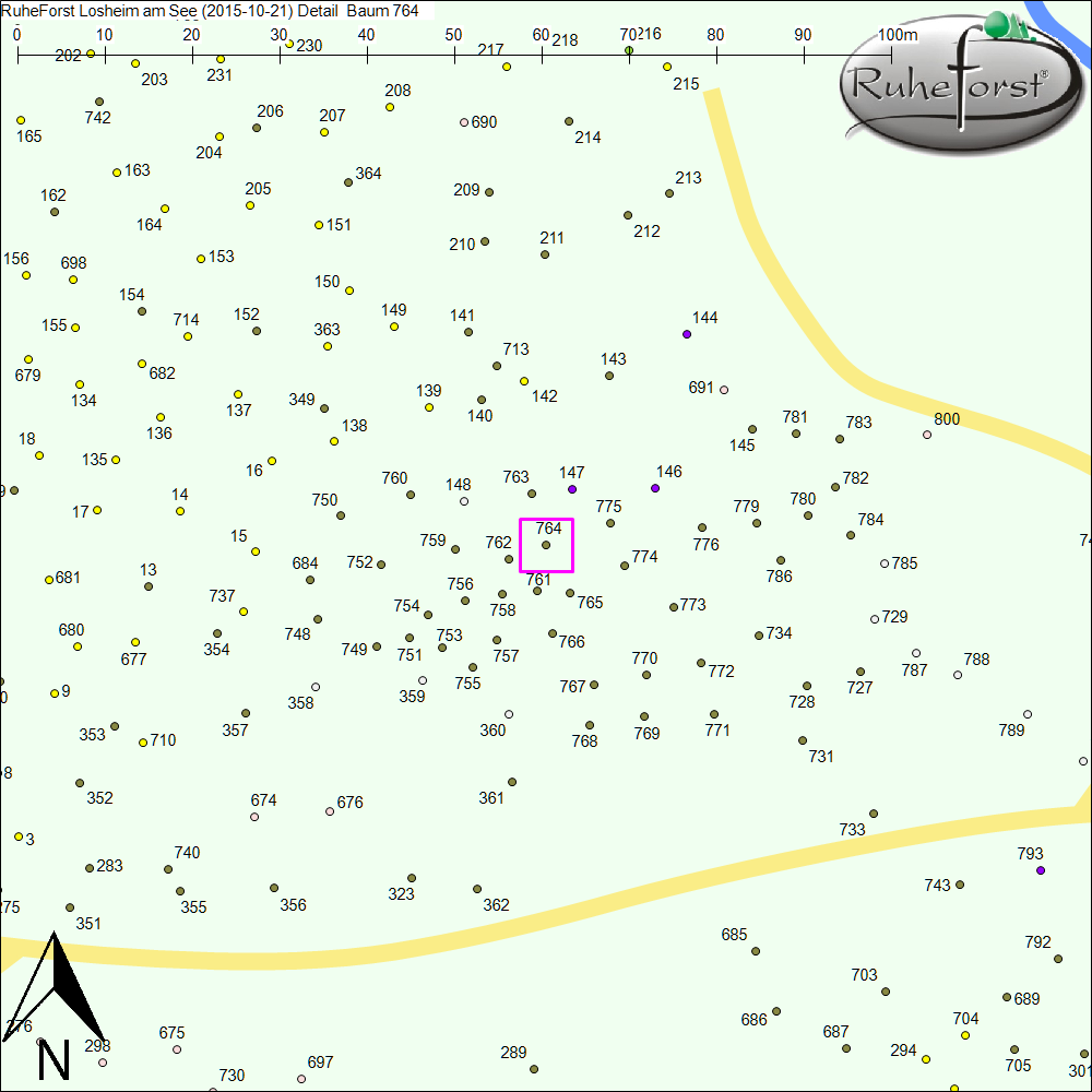 Detailkarte zu Baum 764