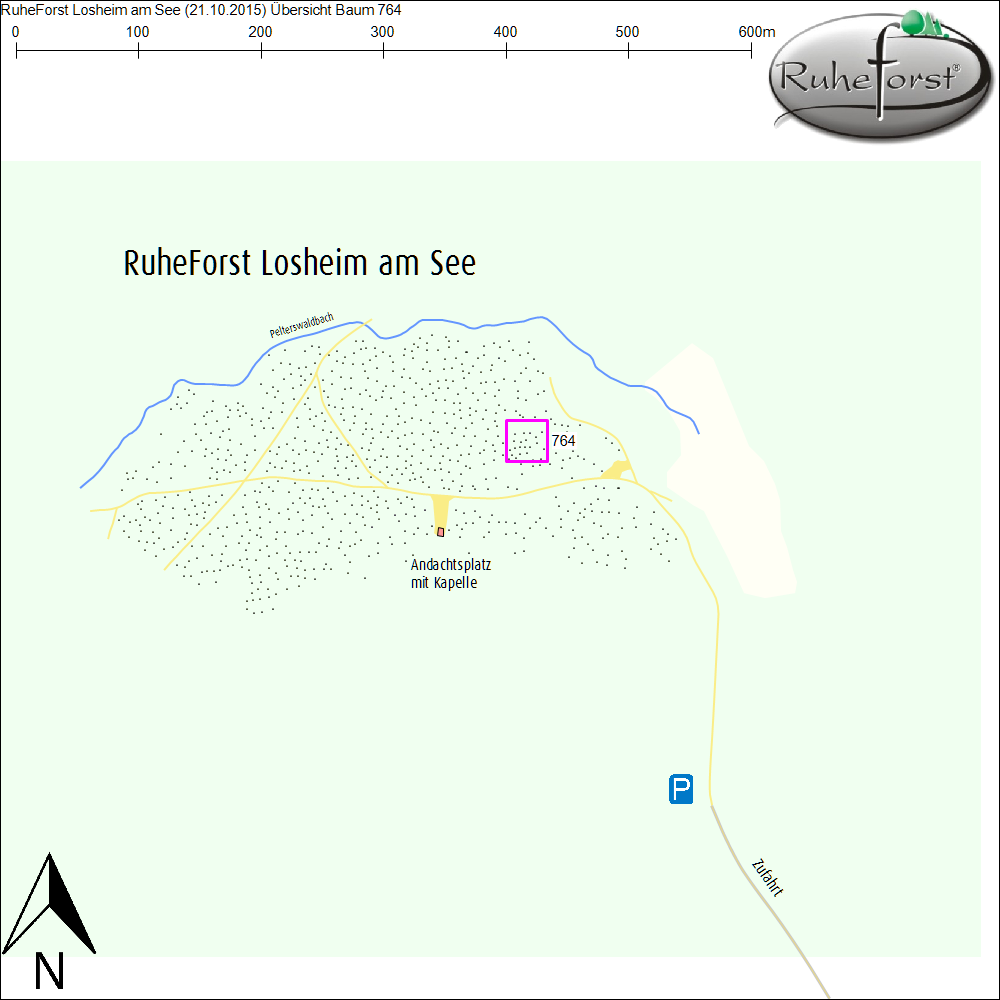 Übersichtskarte zu Baum 764