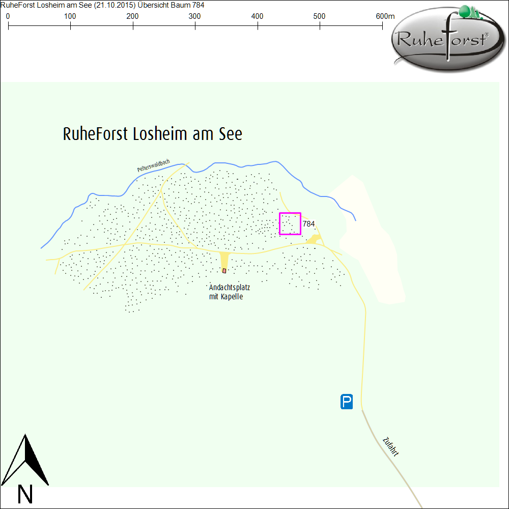 Übersichtskarte zu Baum 784